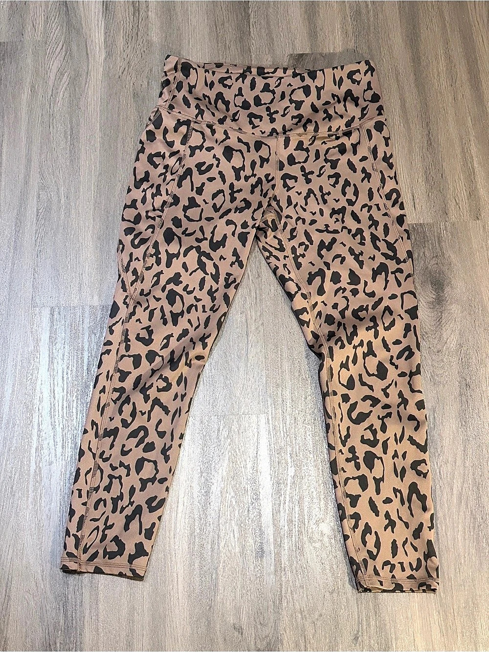 90 Degree Leopard Print High Rise Leggings Brown Black Yoga Workout Pants